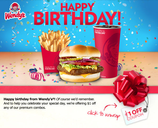 Happy Birthday from Wendy's